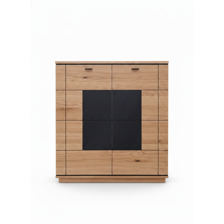 Comoda Bar Cu 2 Usi Zenith, Furniruit Stejar, 115.8 Cm-01