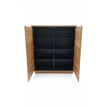 Comoda Bar Cu 2 Usi Zenith, Furniruit Stejar, 115.8 Cm-01