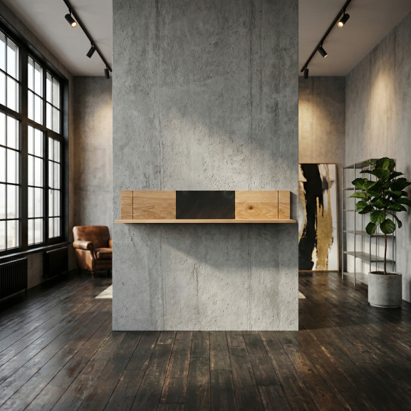 Polita Zenith, Furniruit Stejar, 145 Cm