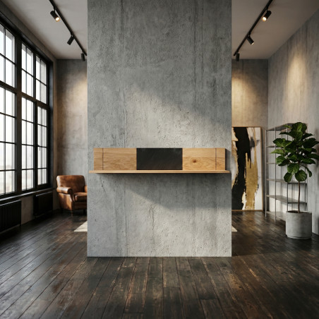 Polita Zenith, Furniruit Stejar, 145 Cm-01