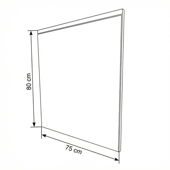 Rama Oglinda Zenith, Stejar Furniruit, 75 Cm