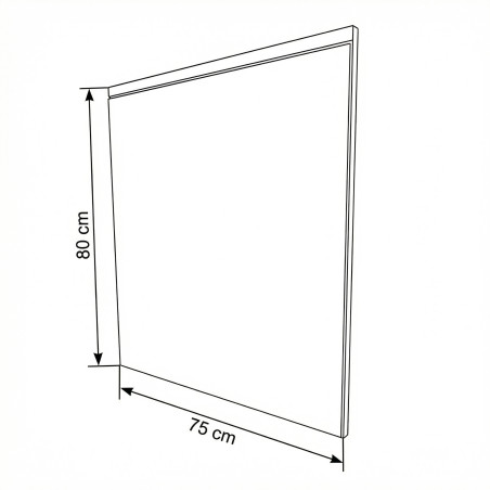 Rama Oglinda Zenith, Stejar Furniruit, 75 Cm-01