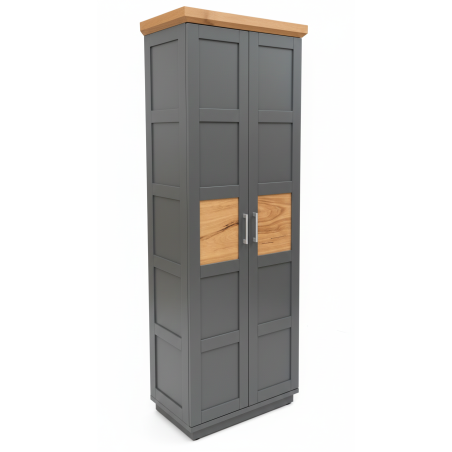 Dulap 2 Usi Alpina Graphit Matt, Vopsit Gri, Furniruit, 75 Cm-01