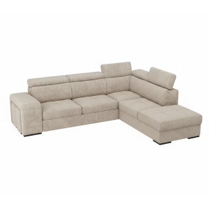 Coltar Extensibil Cu Otoman Ventotene, 5 Locuri, Lada Depozitare, Bej, 264 Cm