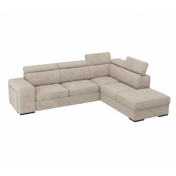 Coltar Extensibil Ventotene Angolo, 5 Locuri, Lada Depozitare, Bej, 264 Cm