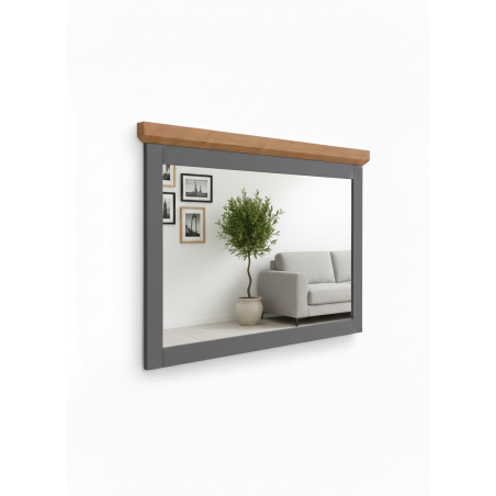 Rama Oglinda Alpina Graphit Matt, Vopsit Gri, Furniruit, 110 Cm-01