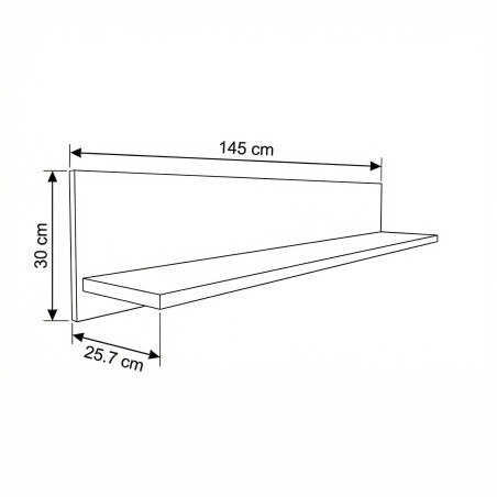 Polita Alpina Alb, Furniruita, 145 Cm-01