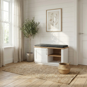 Pantofar 1 Usa Si 1 Nisa Alpina, Vopsit Alb , Furniruit, 91 Cm