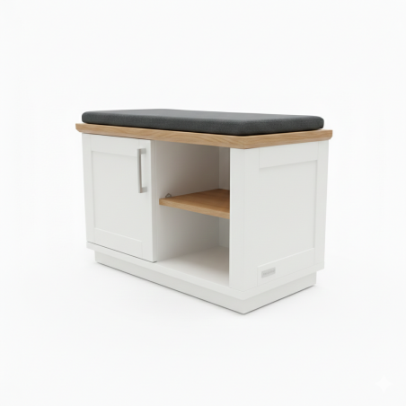 Pantofar 1 Usa Si 1 Nisa Alpina, Vopsit Alb , Furniruit, 91 Cm-01