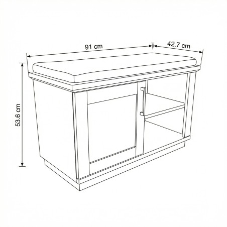 Pantofar 1 Usa Si 1 Nisa Alpina, Vopsit Alb , Furniruit, 91 Cm-01