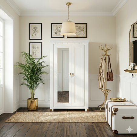 Dulap Cu 2 Usi Saint Tropez Alb, Vopsit 70 Cm-01