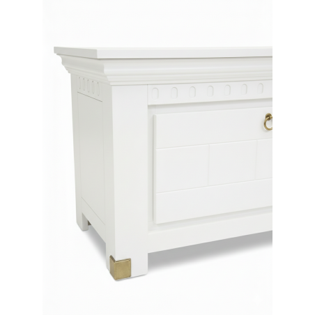 Comoda Pantofi Saint Tropez Alb, Vopsit, 111 Cm-01