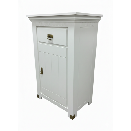 Comoda Cu 1 Usa Si 1 Sertar Saint Tropez Alb, Vopsit, 77.8 Cm-01