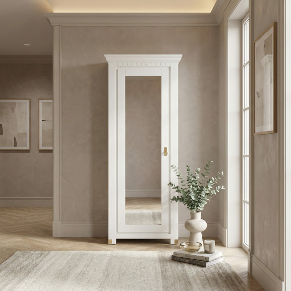 Dulap Cu 1 Usa Saint Tropez Alb, Vopsit 77.8 Cm