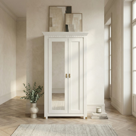 Dulap Cu 2 Usi Saint Tropez Alb, Vopsit 70 Cm-01