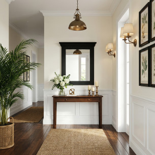 Rama Oglinda Saint Tropez Negru, Vopsit 70 Cm