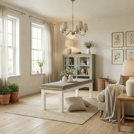 Banca Thuxon Alb, RUBENS7514 Furniruit 155 Cm-01