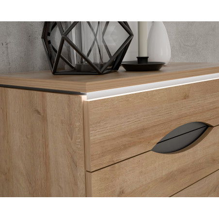 Comoda 6 Sertare Unbound, Unbound, Riviera Oak Si Uni Wolfram Grey, 81.4 Cm-01