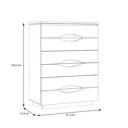 Comoda 6 Sertare Unbound, Unbound, Riviera Oak Si Uni Wolfram Grey, 81.4 Cm-01