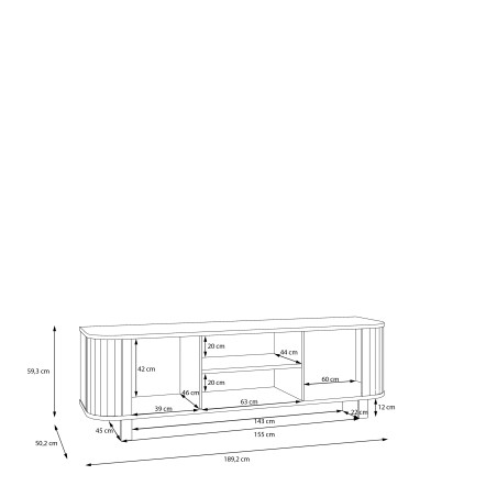 Comoda TV 2 Usi Forest, 189.2 Cm-01
