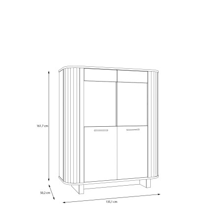 Comoda Bar Cu 2 Usi Forest, 135.1 Cm-01
