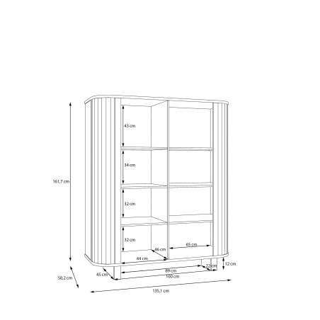 Comoda Bar Cu 2 Usi Forest, 135.1 Cm-01