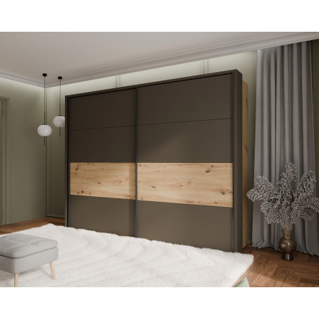 Dulap 2 Usi Culisante Tissint, Artisan Oak, 270 Cm-01