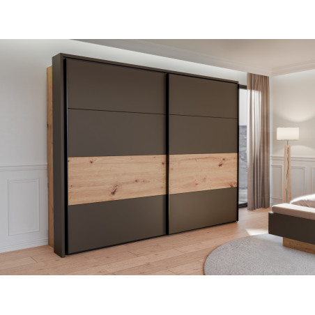 Dulap 2 Usi Culisante Tissint, Artisan Oak, 270 Cm-01