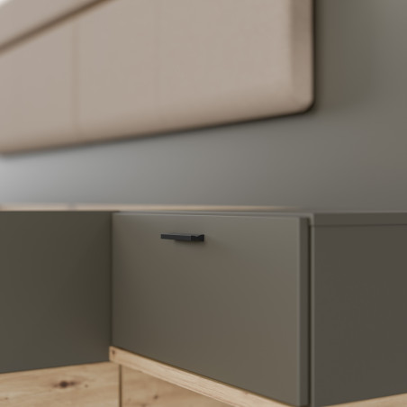 Pat Cu 2 Noptiere Tissint Dimensiunie Saltea 160 x 200 Cm, Artisan Oak-01