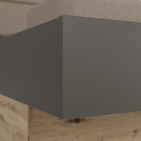 Pat Cu 2 Noptiere Tissint Dimensiunie Saltea 160 x 200 Cm, Artisan Oak-01