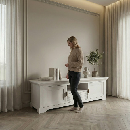 Comoda Tv Cu 2 Usi Si 1 Sertar Verona Kashmir, 154 Cm-01