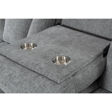 Canapea Sunglow 3 Locuri, Recliner Electric, Suport Pahare, Bej, 228 Cm-01