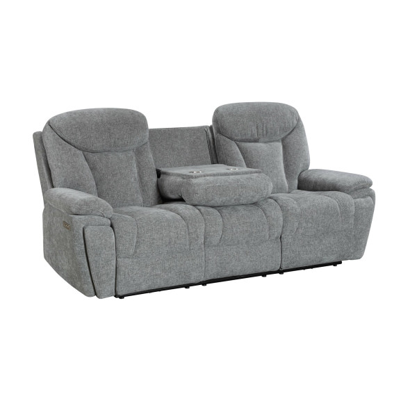 Canapea Sunglow 3 Locuri, Recliner Electric, Suport Pahare, Bej, 228 Cm