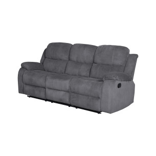 Canapea Toscana 3 Locuri, Recliner Manual, Gri, 208 Cm