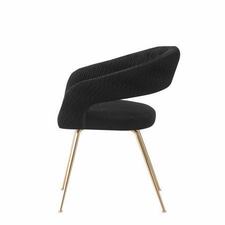 Scaun Solaris, Negru Si Gold, 58 Cm-01