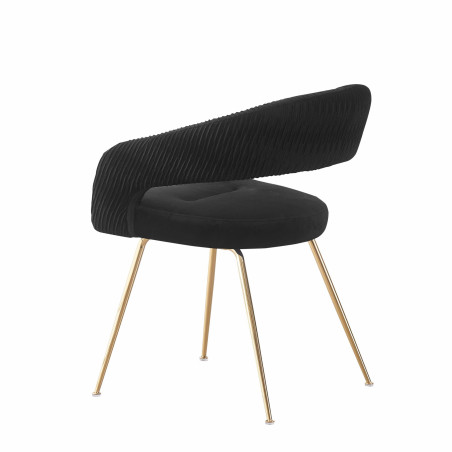 Scaun Solaris, Negru Si Gold, 58 Cm-01