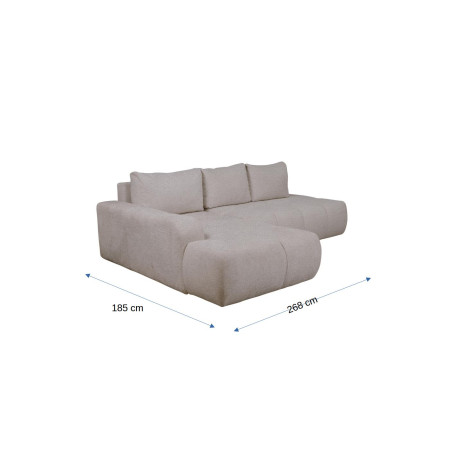 Coltar Extensibil Stanga Luna, Lada Depozitare, 5 Locuri, Anthology 15 Silver, 268 Cm-01