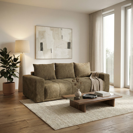 Canapea Extensibila Otis, 3 locuri, Lada Depozitare, Maro, 240 Cm-01