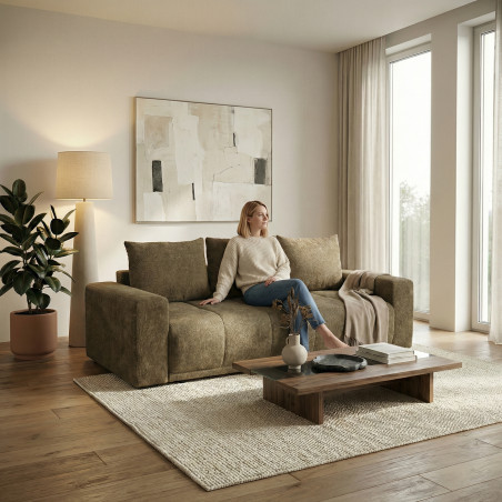 Canapea Extensibila Otis, 3 locuri, Lada Depozitare, Maro, 240 Cm-01