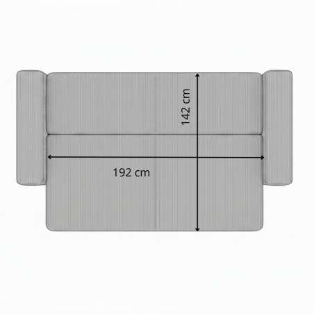 Canapea Extensibila Otis, 3 locuri, Lada Depozitare, Gri Albastrui, 240 Cm-01