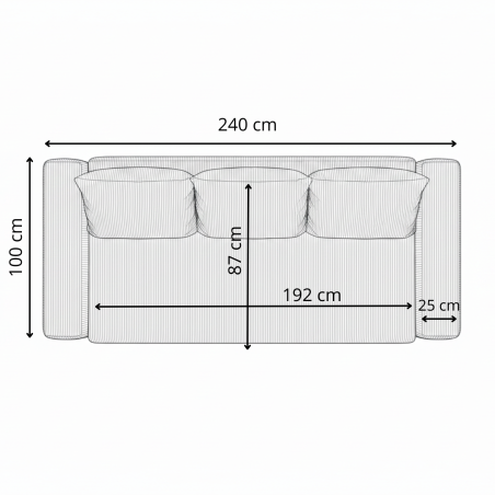 Canapea Extensibila Otis, 3 locuri, Lada Depozitare, Gri Albastrui, 240 Cm-01