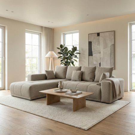 Coltar Extensibil Cu Otoman Stanga Otis, 5 Locuri, Lada Depozitare, Bej, 280 Cm-01