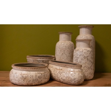 Vaza Crem Antic 29 x 13 x 12 cm gri-01