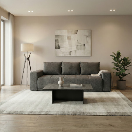 Canapea Extensibila Otis, 3 locuri, Lada Depozitare, Gri Inchis, 240 Cm-01