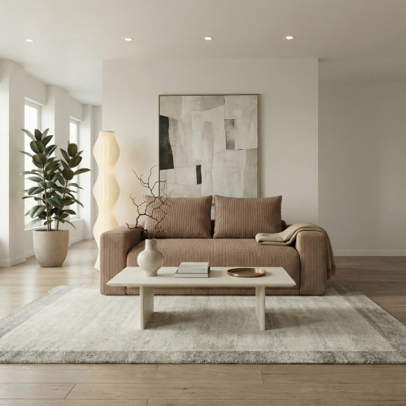 Canapea fixa Otis, 2 locuri, Maro