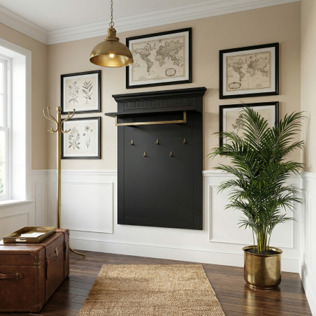 Cuier Saint Tropez Negru, Vopsit, 100 Cm-01