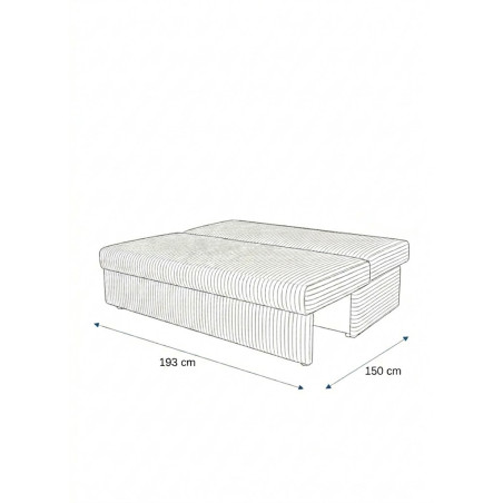 Canapea Extensibila Milo, 3 Locuri, Lada Depozitare, Grej-01