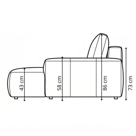 Coltar Extensibil Dreapta Luna, Lada Depozitare, 5 Locuri, ANTHOLOGY 15 SILVER, 270 Cm-01