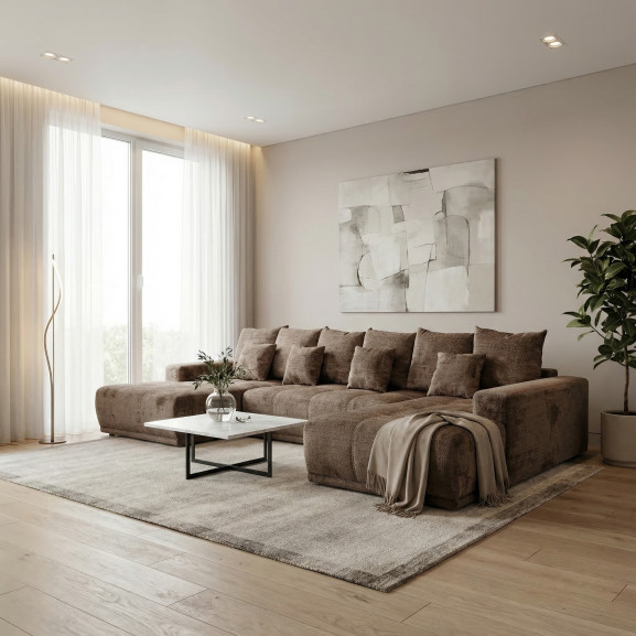 Coltar U Extensibil Otis Dreapta, 6 Locuri, Lada Depozitare, Cremona 24, 357 Cm