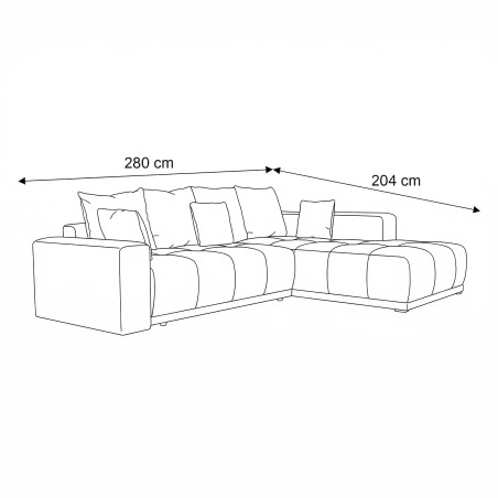 Coltar Extensibil Cu Otoman Dreapta Otis, 5 Locuri, Lada Depozitare, Maro, 280 Cm-01